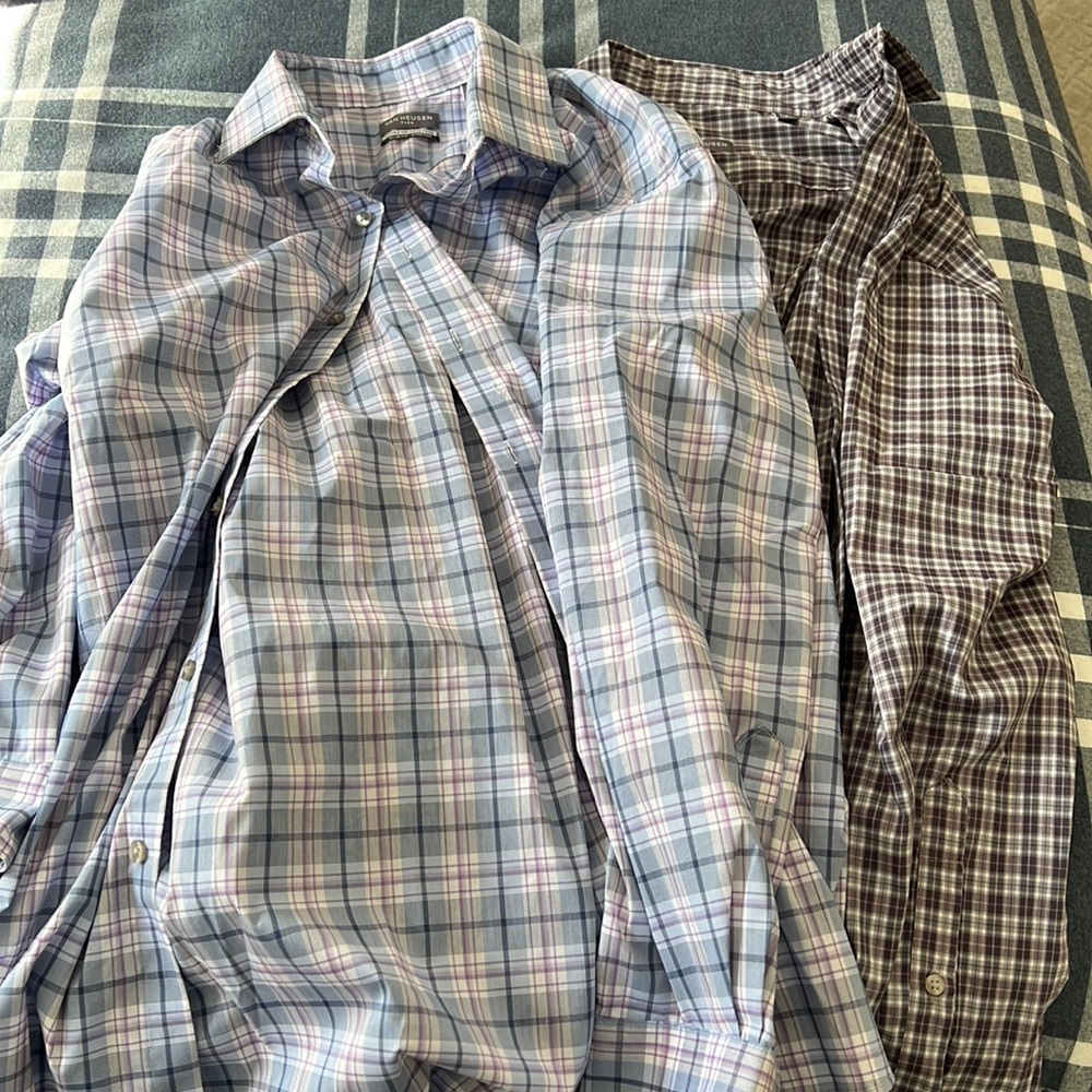 Bundle or lot of 2 van Heusen dress shirts
